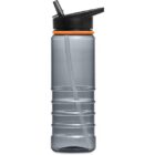 Water Bottle Transparent Black Side